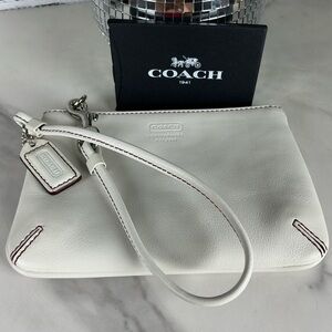 Coach Ivory Leather Wristlet
